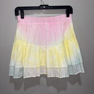 Storia Pastel Tiered A-Line Skirt Size S Cottagecore 100% cotton